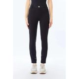 Kadın Slim Fit Düz Paça Siyah Pantolon TF5129JS182-22222