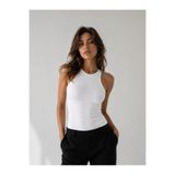 Kadın Slim Fit Halter Yaka Kolsuz Basic Atlet Body