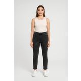Kadın Slim Fit Normal Bel Desenli Likralı Gri Jean Pantolon