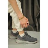 Kadın Sneaker Günlük Rahat Spor Ayakkabı 043 - Füme