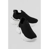 Kadın Sneaker Kalın Taban Slip On Spor Ayakkabı Aurex Siyah