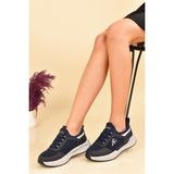 Kadın Sneaker Rahat Hava Alan Spor Ayakkabı - Lacivert