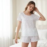 Kadın Şortlu Kısa Kol Tshirt ve Bralet 3'lü Takım BB2414