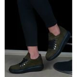 KADIN SPOR CASUAL SÜET AYAKKABI HAKİ RENK