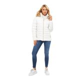 Kadın Spor Kapüşonlu Mont M5301 BGL-ST03225 BEYAZ L
