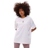 Kadın Spor Tişört Baskılı Fitness, Antrenman Fit (BEYAZ, XXL)