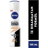 Kadın Sprey Deodorant Black & White Invisible Güçlü Etki 48 Saat Anti-perspirant Koruma 150ml