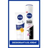 Kadın Sprey Deodorant Black&white 150ml Ve Nemlendirici Koruyucu El Bakım Kremi 75ml