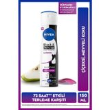 Kadın Sprey Deodorant Black&White Authentic 150 ml,Terleme Karşıtı,Meyve,Çiçek Kokusu,Kumaş Koruması