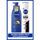 Kadın Sprey Deodorant Black&White Clear 150ml, Q10 Sıkılaştırıcı ve Nemlendirici Vücut Sütü 400ml