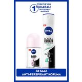 Kadın Sprey Deodorant Black&White Fresh 150ml ve Mini Roll-on Black&White 25ml, Koyu Leke Karşıtı
