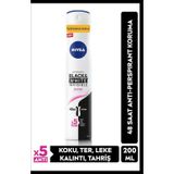 Kadın Sprey Deodorant Black&white Invisible Clear 200ml, 48 Saat Anti-perspirant Ter Koruması