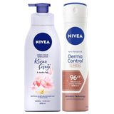 Kadın Sprey Deodorant Derma Control Clinical 150ml, Kiraz Çiçeği Nemlendirici Vücut Losyonu 400ml