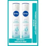 Kadın Sprey Deodorant Fresh Comfort 48 Saat Koruma 150mlx2