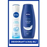 Kadın Sprey Deodorant Fresh Natural 150ml ve Creme Care Nemlendirici Duş Jeli 500ml