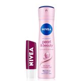 Kadın Sprey Deodorant Pearl&Beauty 150ml, 48 Saat Koruma ve Nemlendirici Böğürtlen Dudak Bakım Kremi