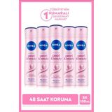 Kadın Sprey Deodorant Pearl&Beauty 150ml, Ter ve Ter Kokusuna Karşı 48 Saat Etkili Koruma, X5 Adet