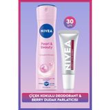 Kadın Sprey Deodorant Pearl&Beauty 150ml ve Berry Renkli Nemlendirici Dudak Parlatıcısı