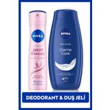 Kadın Sprey Deodorant Pearl&Beauty 150ml ve Creme Care Nemlendirici Duş Jeli 500ml