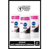 Kadın Stick Deodorant Black&White Clear 50ml, 48 Saat Koruma, X3 Adet