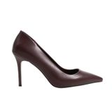 Kadın Stiletto 9 Cm İnce Topuk Sivri Burun Vegan Deri Hafızalı Pedli Rahat Kalıp Topuklu Ayakkabı (Bordo Mat, EU Ayakkabı Beden Sistemi, Yetişkin, Kadın, Sayısal, Orta, 41)