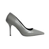 Kadın Stiletto 9 Cm İnce Topuk Sivri Burun Vegan Deri Klasik Şık Günlük Ofis Düğün Mezuniyet Topuklu Ayakkabı (Gri, EU Ayakkabı Beden Sistemi, Yetişkin, Kadın, Sayısal, Orta, 40)