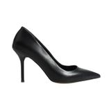 Kadın Stiletto 9 Cm İnce Topuk Sivri Burun Vegan Deri Klasik Şık Günlük Ofis Düğün Mezuniyet Topuklu Ayakkabı (Siyah, EU Ayakkabı Beden Sistemi, Yetişkin, Kadın, Sayısal, Orta, 41)
