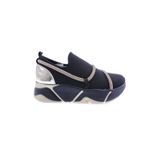 Kadın Strech Taşlı İp Detaylı Mega Kalın Taban Sneakers Ayakkabı Siyah/Gold 237113116