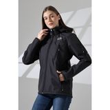 Kadın Su Geçirmez Kumaş Içi Polar Çıkartılabilen Fermuarlı Kapüşon 5 Cepli Boydan Fermuarlı Softjel Mont - Gri - 2XL