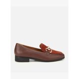Kadın Süet Deri Acı Kahverengi Tokalı Klasik Loafer 01AYH315420A414