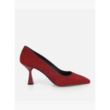 Kadın Süet Deri Bordo Klasik İnce Topuklu Stiletto 01AYH336250A780