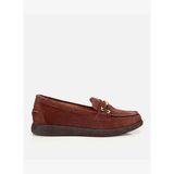 Kadın Süet Deri Kahverengi Yumuşak Tabanlı Comfort Günlük Loafer 01AYH314380A480