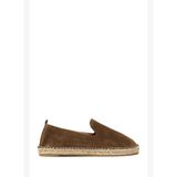 Kadın Taba Desenli Süet Deri Espadril 26PFD206110
