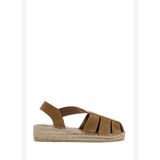 Kadın Taba Süet Deri Espadril Sandalet 26SFD205510