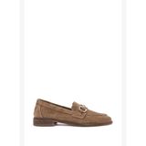 Kadın Taba Toka Detaylı Süet Deri Maskülen Loafer 26PFD150710