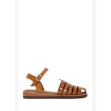 Kadın Taba Tokalı Deri Bodrum Sandalet 26SFD333218