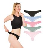 Kadın Tanga, Düşük Bel Tanga, 5li Paket, Yumuşak Pamuklu Kumaş, K.Soft, S