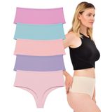 Kadın Tanga, Yüksek Bel Tanga, 5li Paket, Açık Soft, L