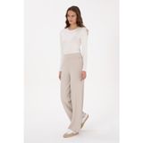 Kadın Taş Loose Fit Triko Pantolon