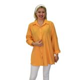 Kadın Taşlı Ayrobin Gömlek BGL-ST03701 TURUNCU 48
