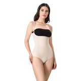 Kadın Ten Rengi Dikişsiz Ince Askılı 1 Beden Incelten Göğüs Altı Çıtçıtlı Body Korse, M, TYC00241849118-869SL00018192