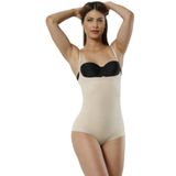 Kadın Ten Rengi Form Angel Lazer Kesim Iz Yapmaz Toparlayıcı Paçalı Göğüs Altı Hayalet Korse, L/XL, B2021FA-19804IGP271457