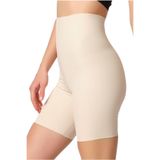 Kadın Ten Rengi Lazer Kesim Iz Yapmaz Yüksek Bel Uzun Paçalı Kadın Boxer Korse 2707, Skin, L