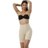 Kadın Ten Rengi Lazer Kesim Paçalı Korse, ten-siyah, L/XL