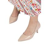 Kadın Ten Rugan Kısa Topuklu Stiletto Ayakkabı - Candy