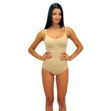 Kadın Ten Slip Kesim Çıtçıtlı Body Korse 1040, Ten, S