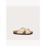 Kadın Terlik 17B3 Frau VELOUR-S SUEDE CROSSOVER-STRAP SLIDERS