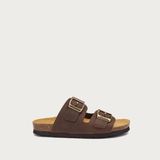 Kadın Terlik 58R8 Frau OILED NUBUCK DOUBLE-STRAP SLIDERS