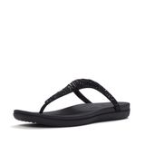 Kadın Terlik A5Y-001 FitFlop SOLAY MIXED-CRYSTAL TOE-POST SANDALS