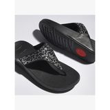 Kadın Terlik JE3-090 FitFlop LULU Crystal-Mix Toe-Post Sandals All Black